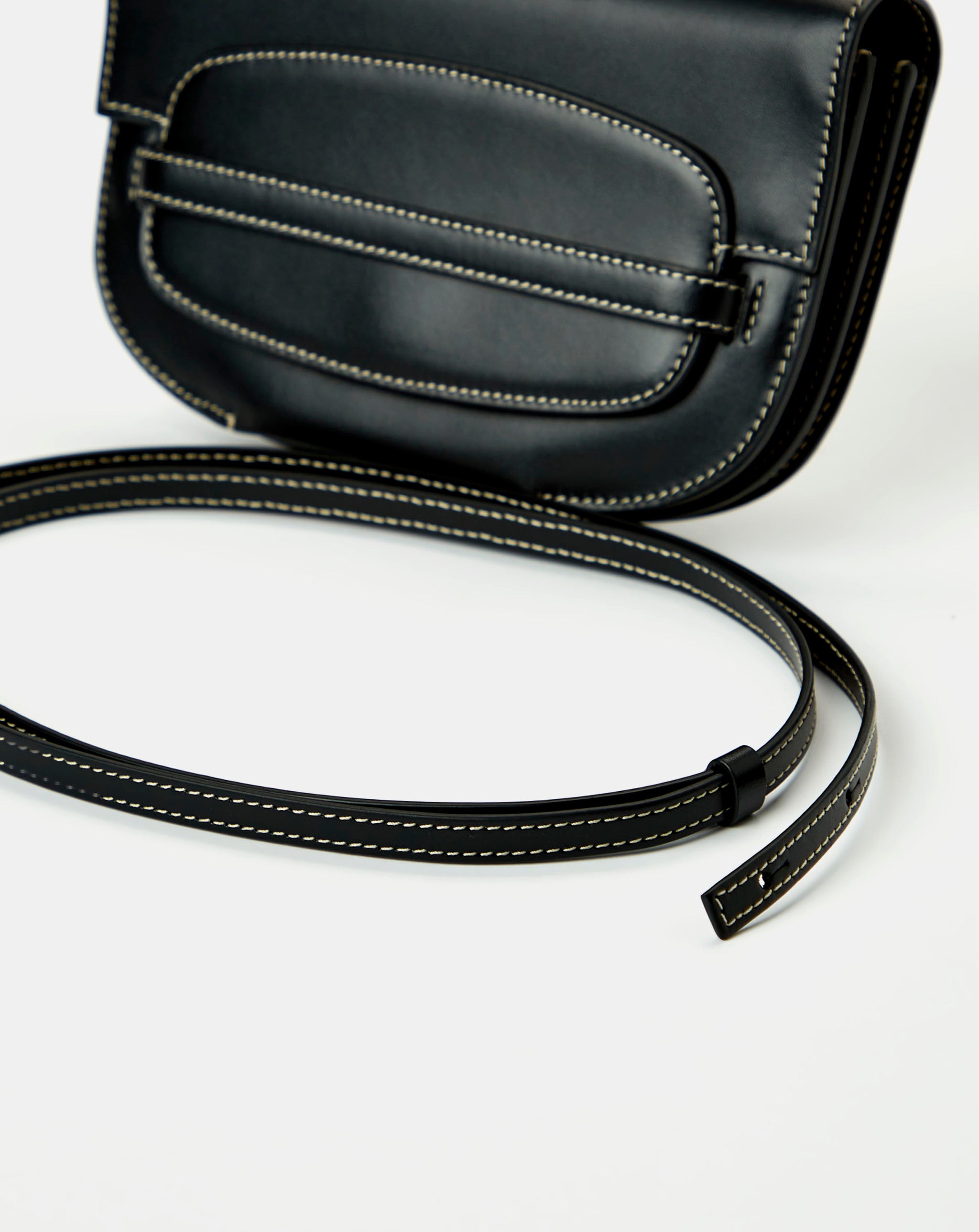 Sport Convertible Clutch in Black Leather