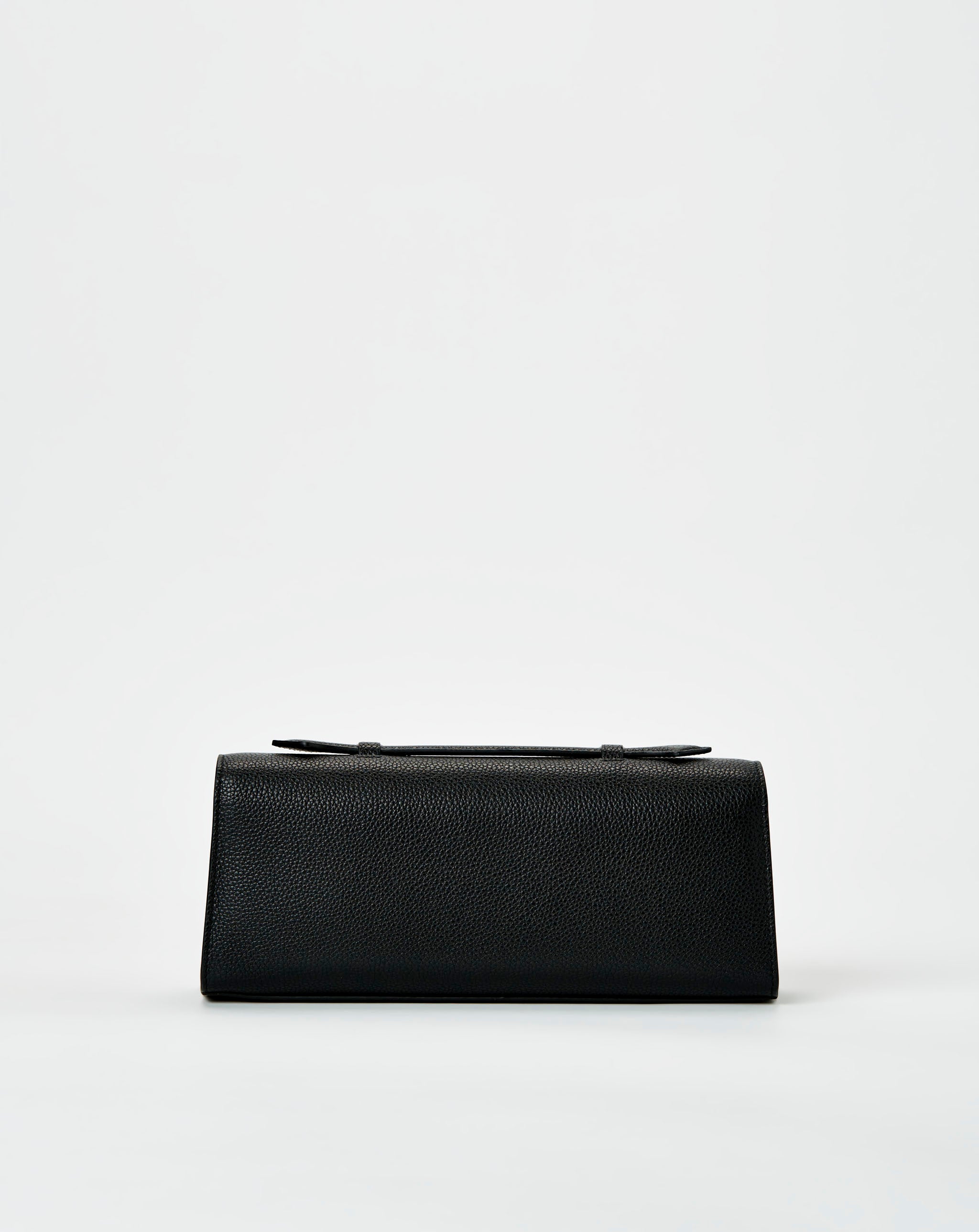 Slim Symmetry Pochette in Black Grained Leather