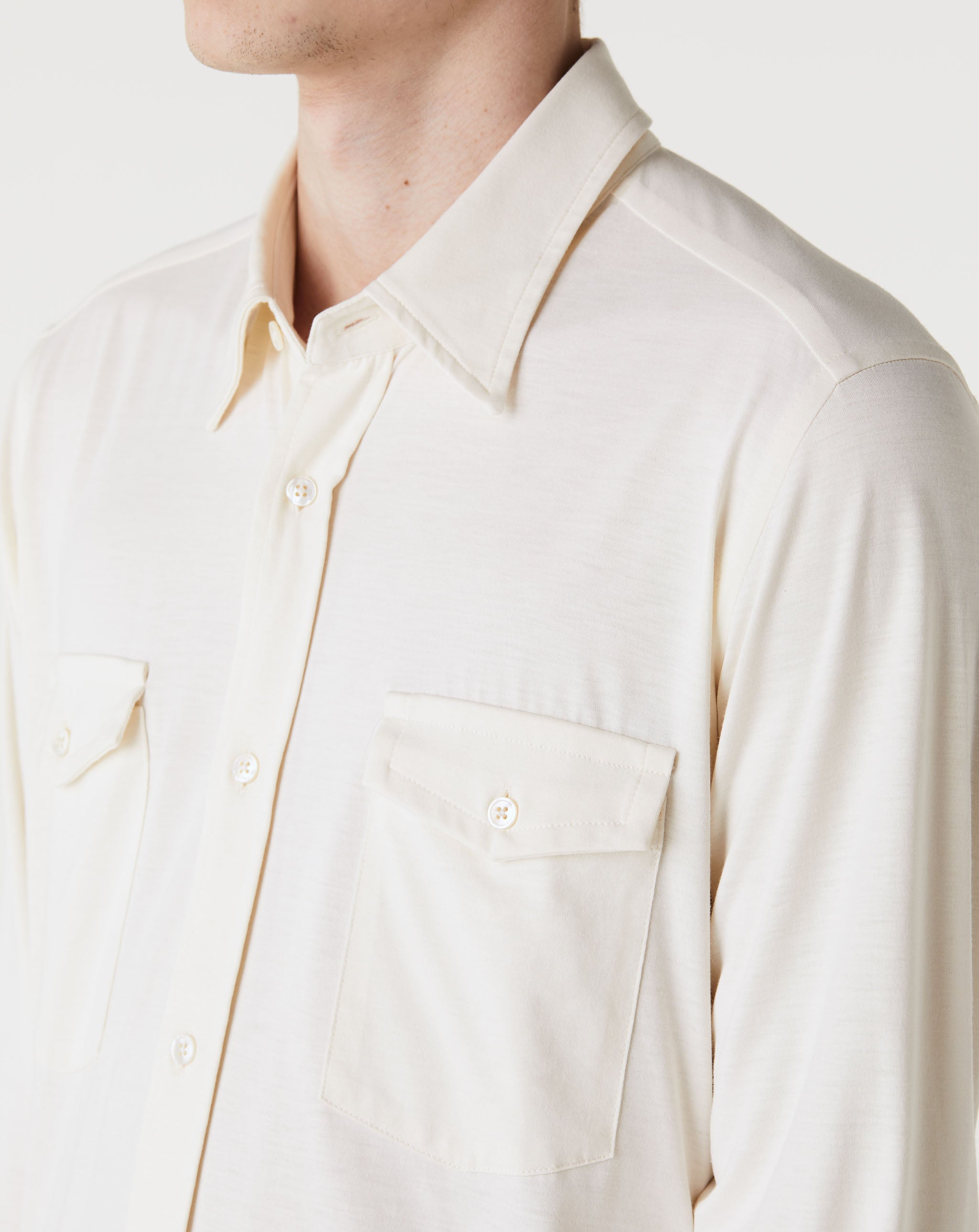 Silk Cotton Long Sleeve Shirt