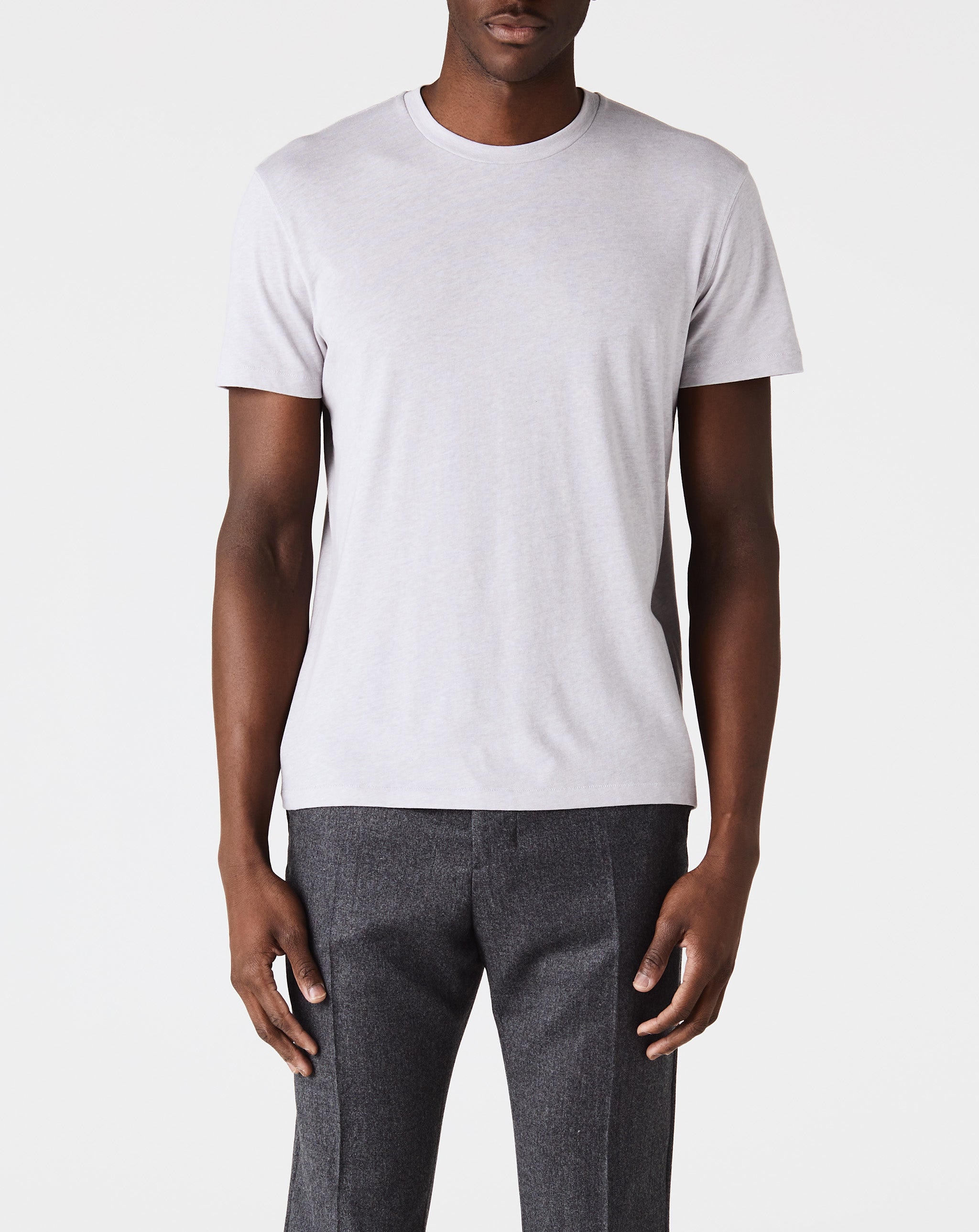 Cotton Blend Short Sleeve Crew Neck