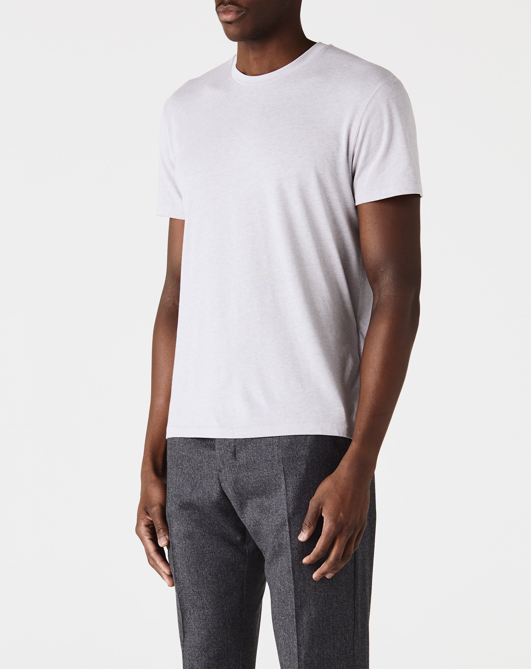 Cotton Blend Short Sleeve Crew Neck