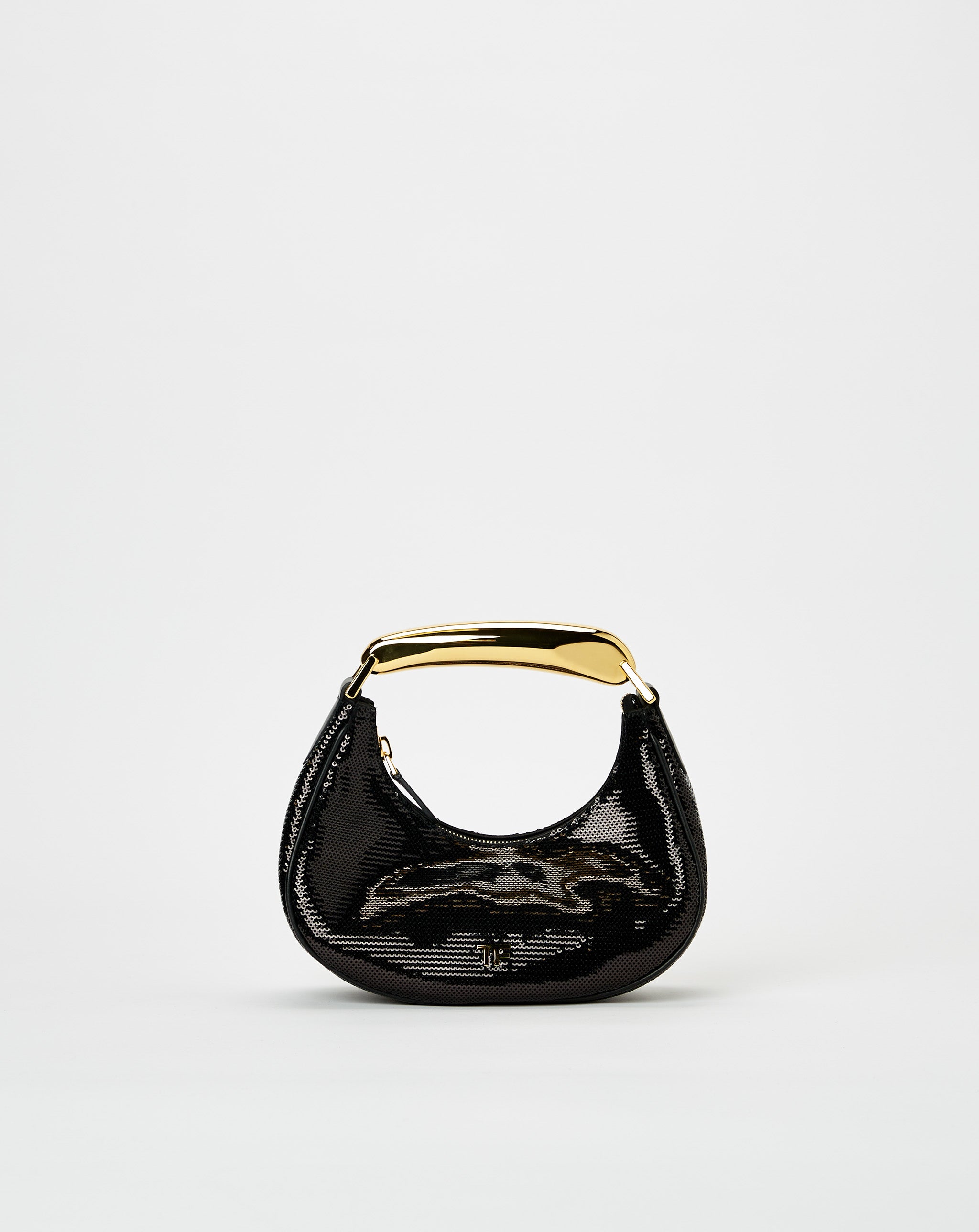 Sequins And Laminated Calf Mini Hobo