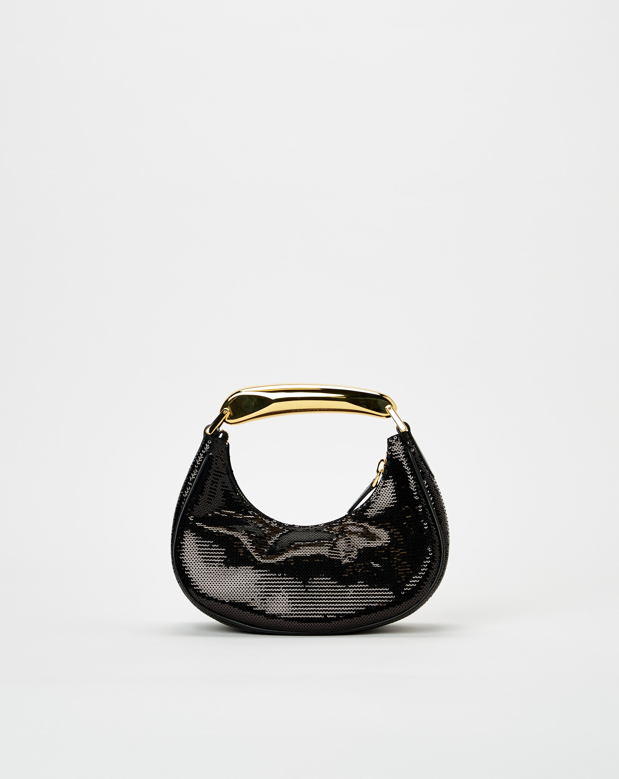 Sequins And Laminated Calf Mini Hobo