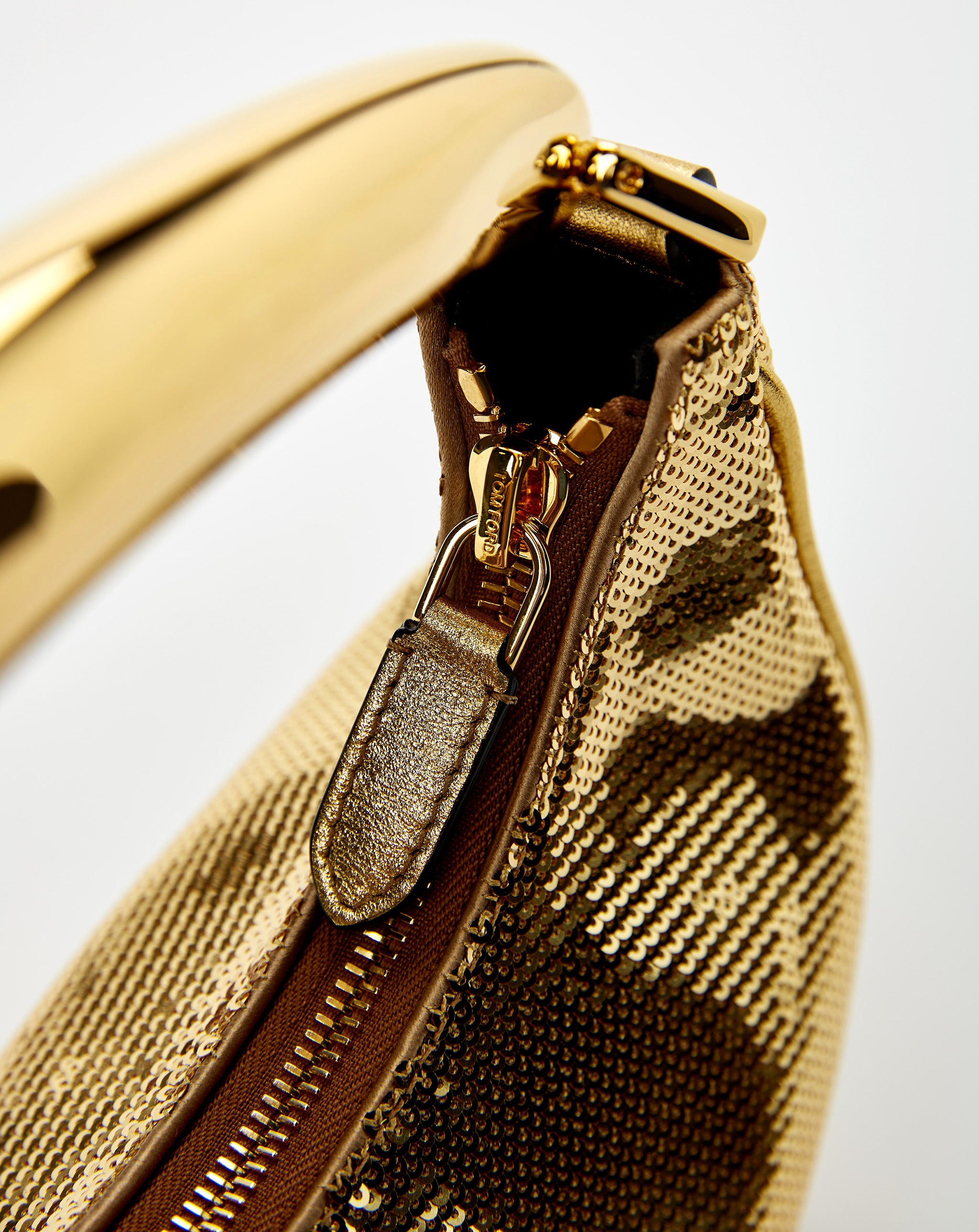 Sequins And Laminated Calf Mini Hobo