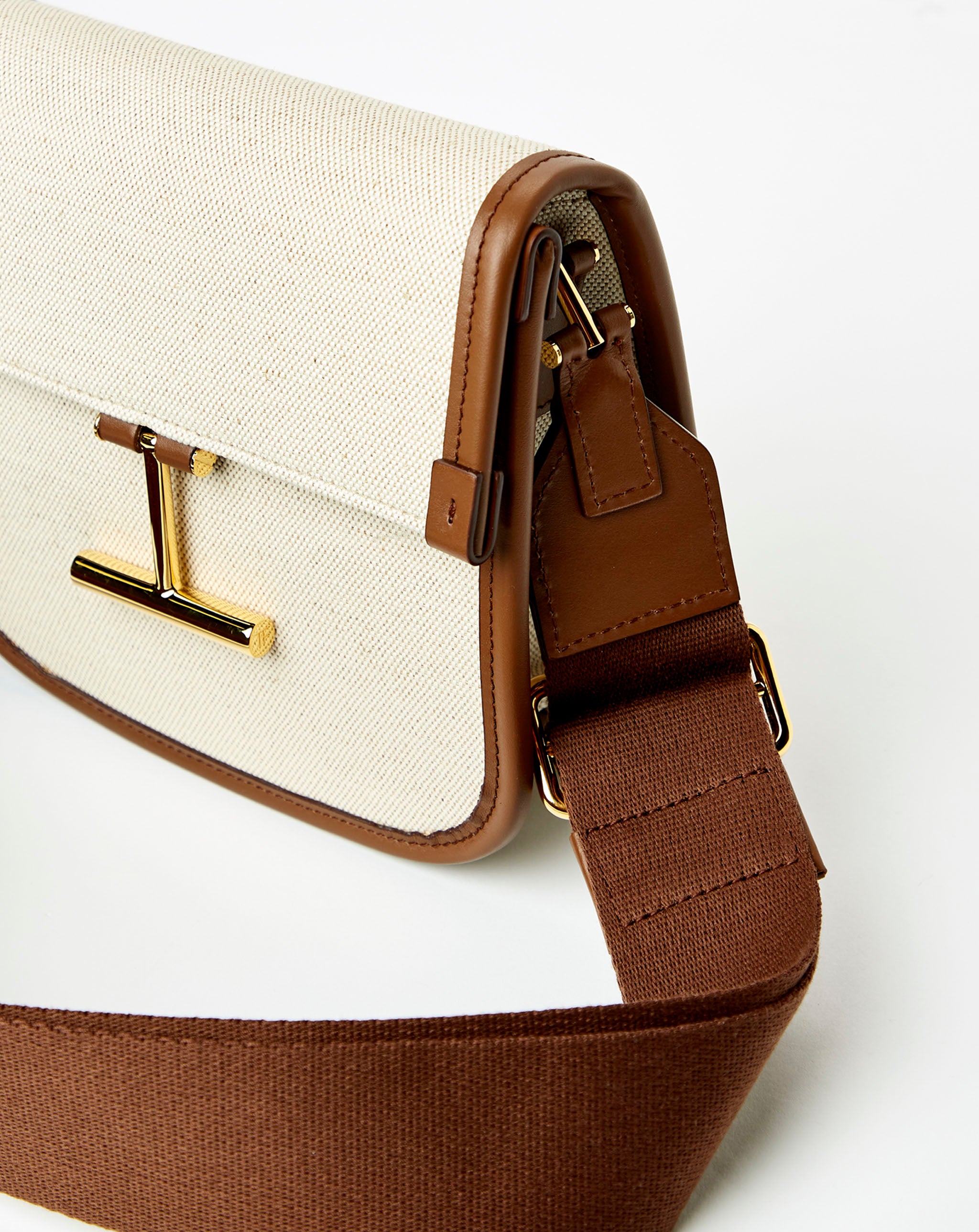 Canvas And Smooth Calf Mini Crossbody