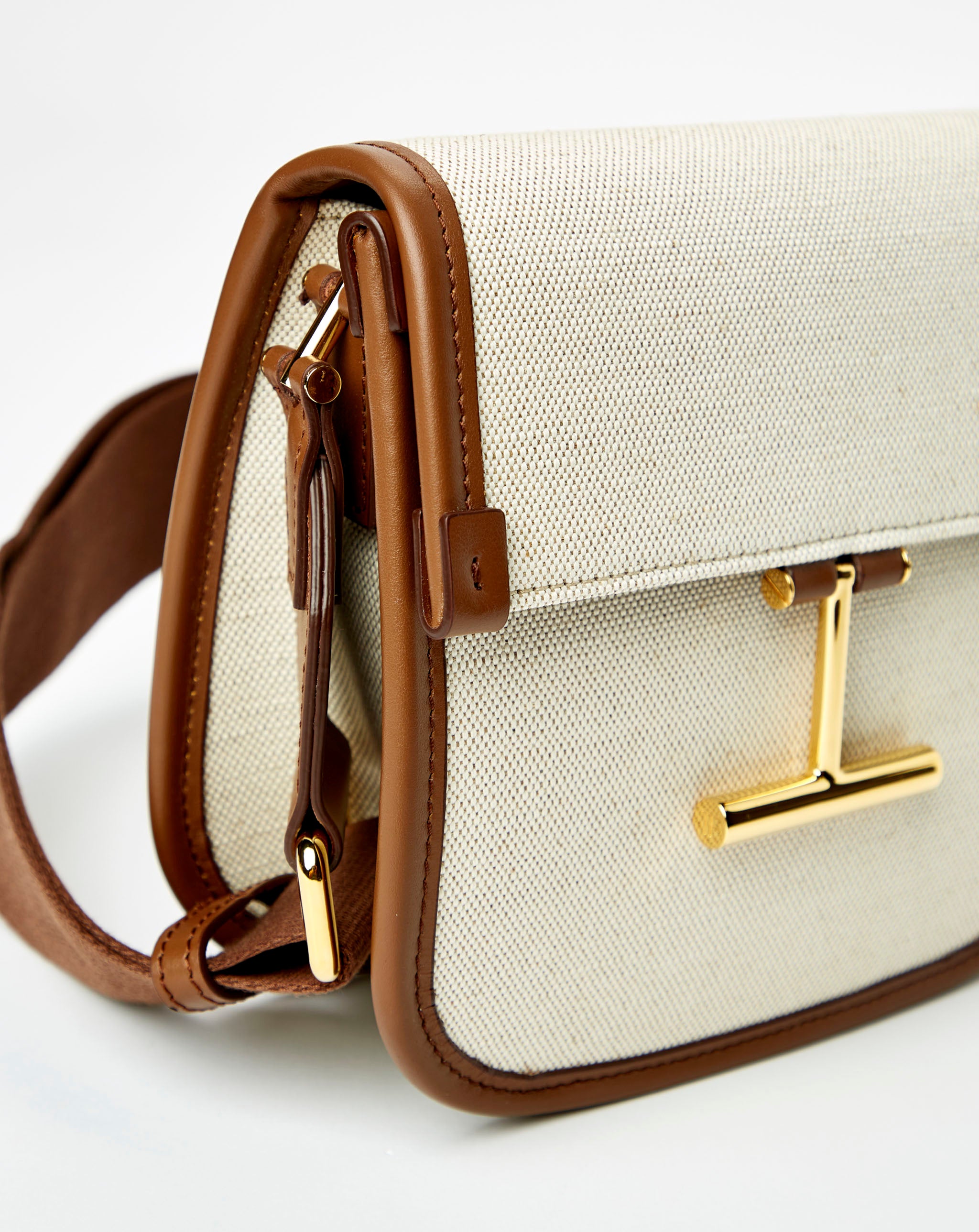 Canvas And Smooth Calf Mini Crossbody
