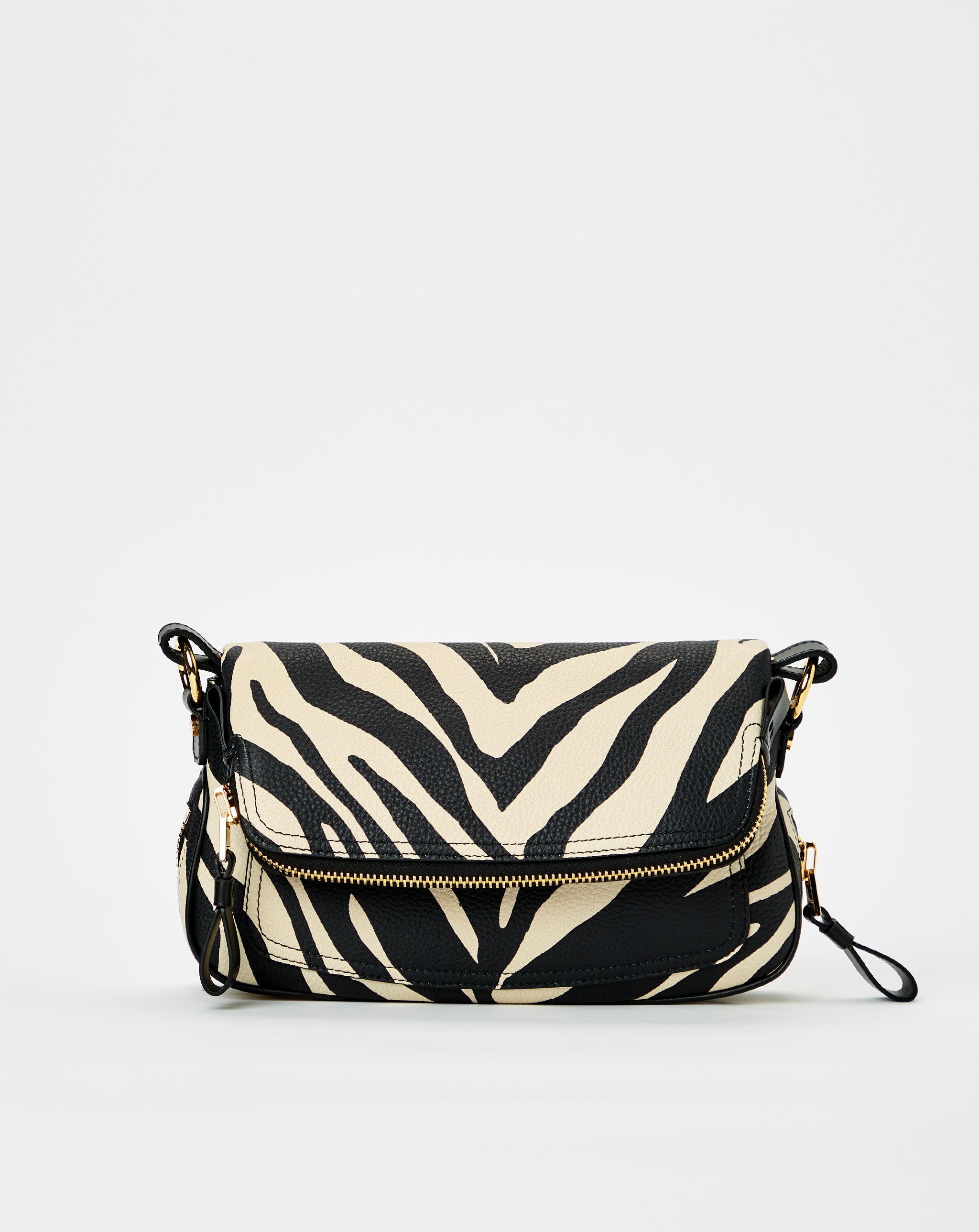 Zebra Printed Leather Top Handle