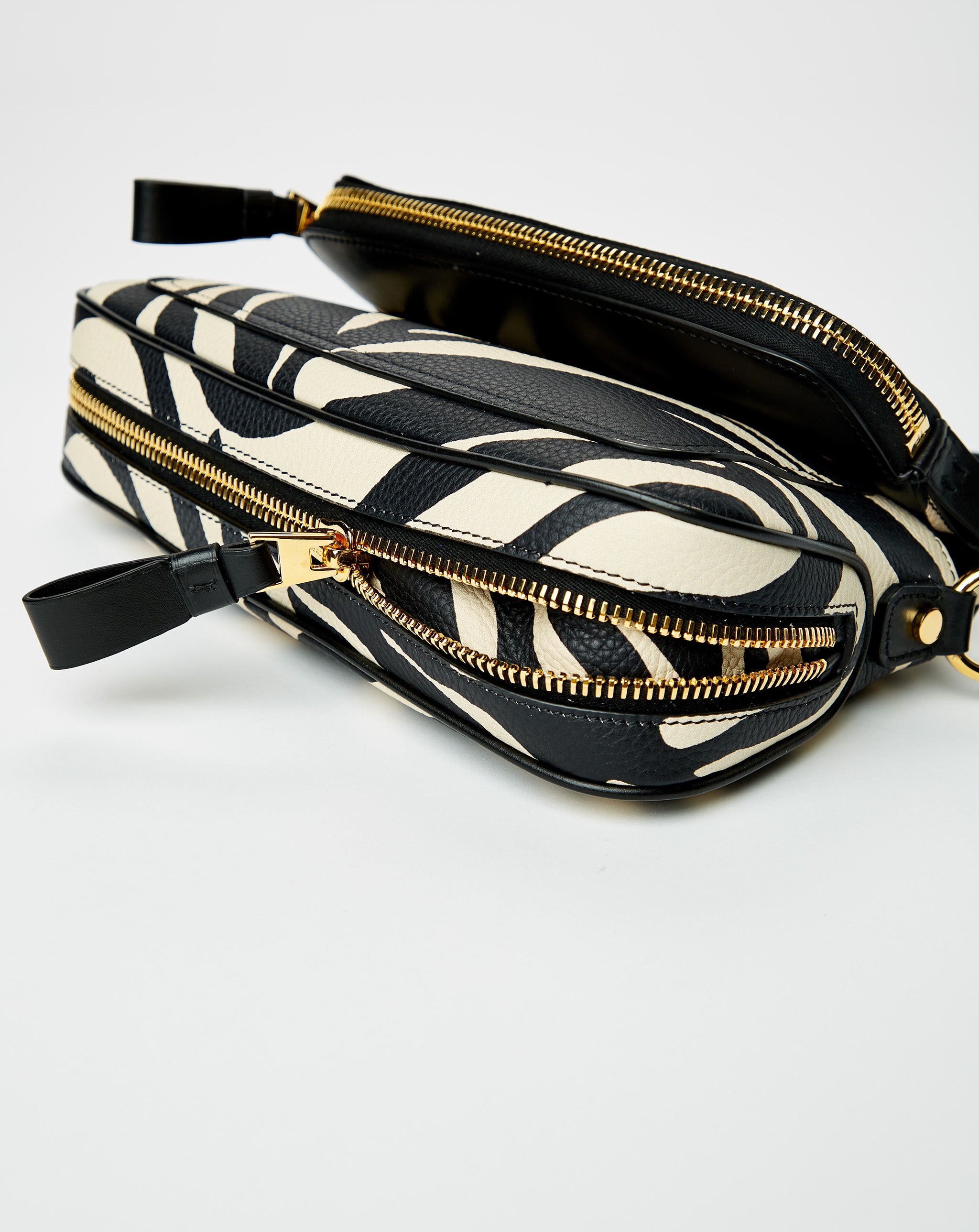 Zebra Printed Leather Top Handle