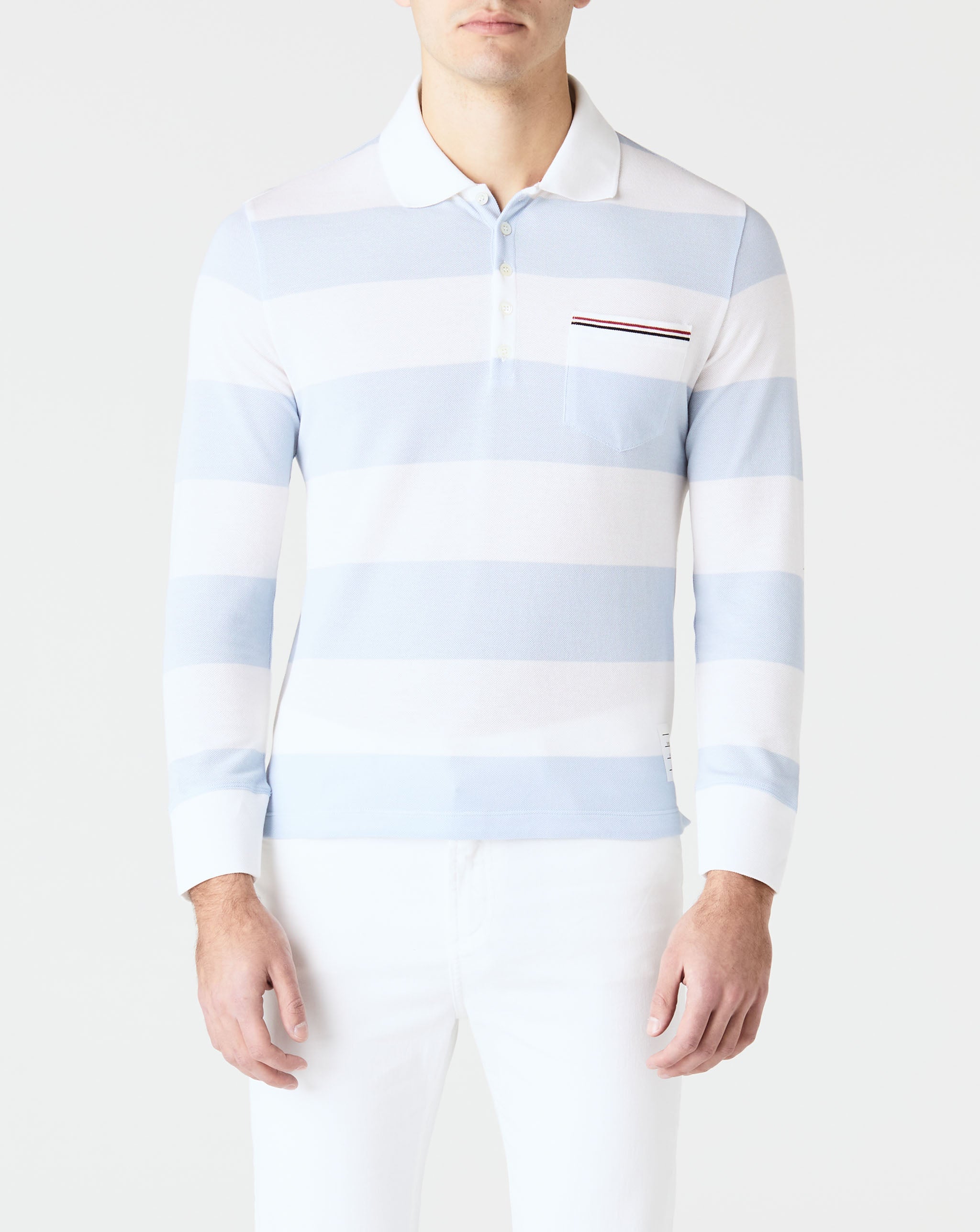 Long Sleeve Rugby Stripe Polo