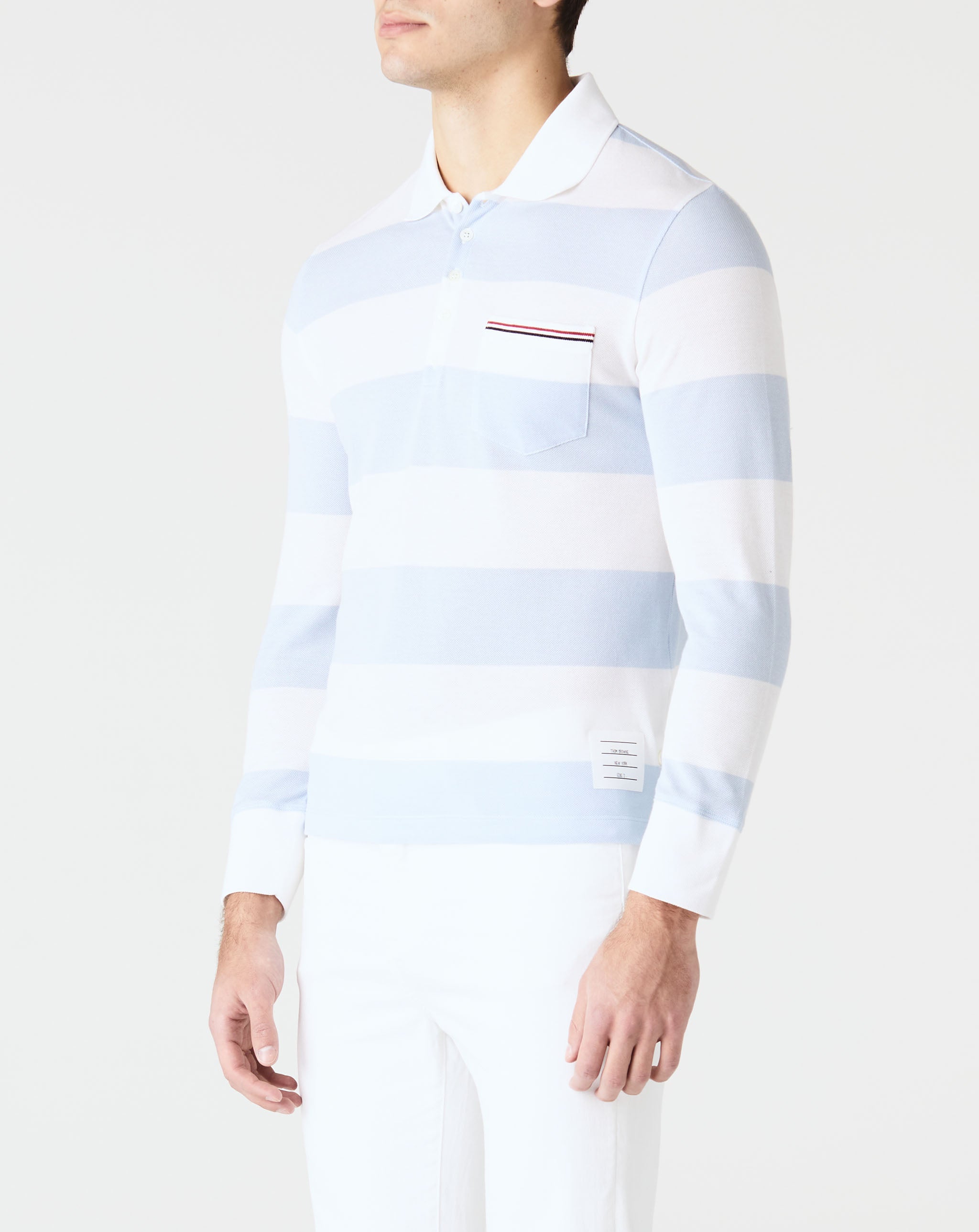 Long Sleeve Rugby Stripe Polo