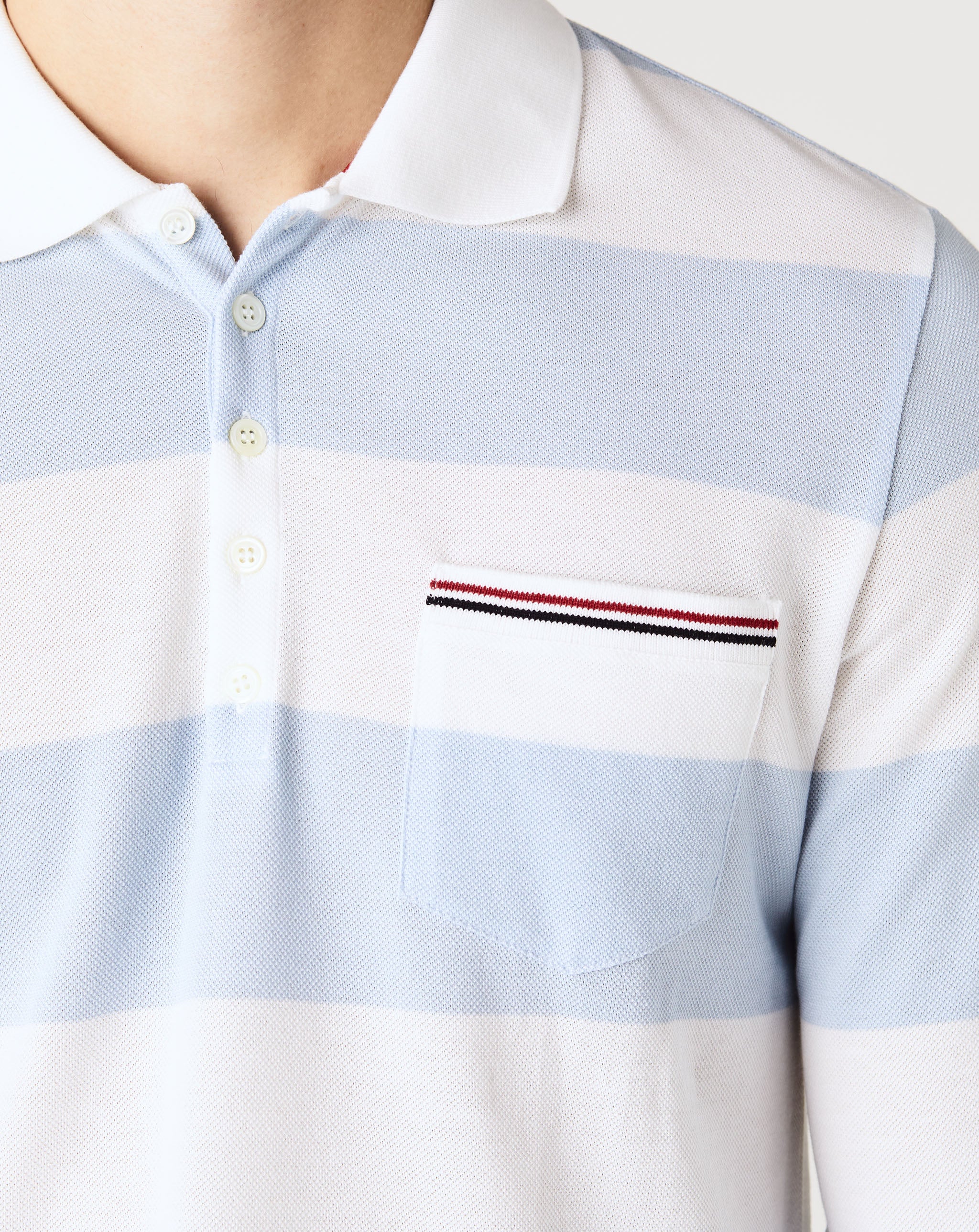 Long Sleeve Rugby Stripe Polo