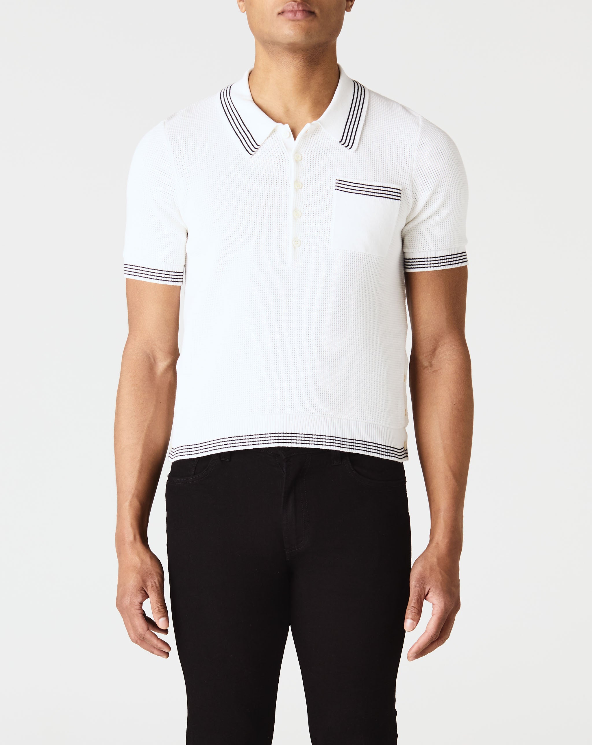 Open Waffle stitch Polo