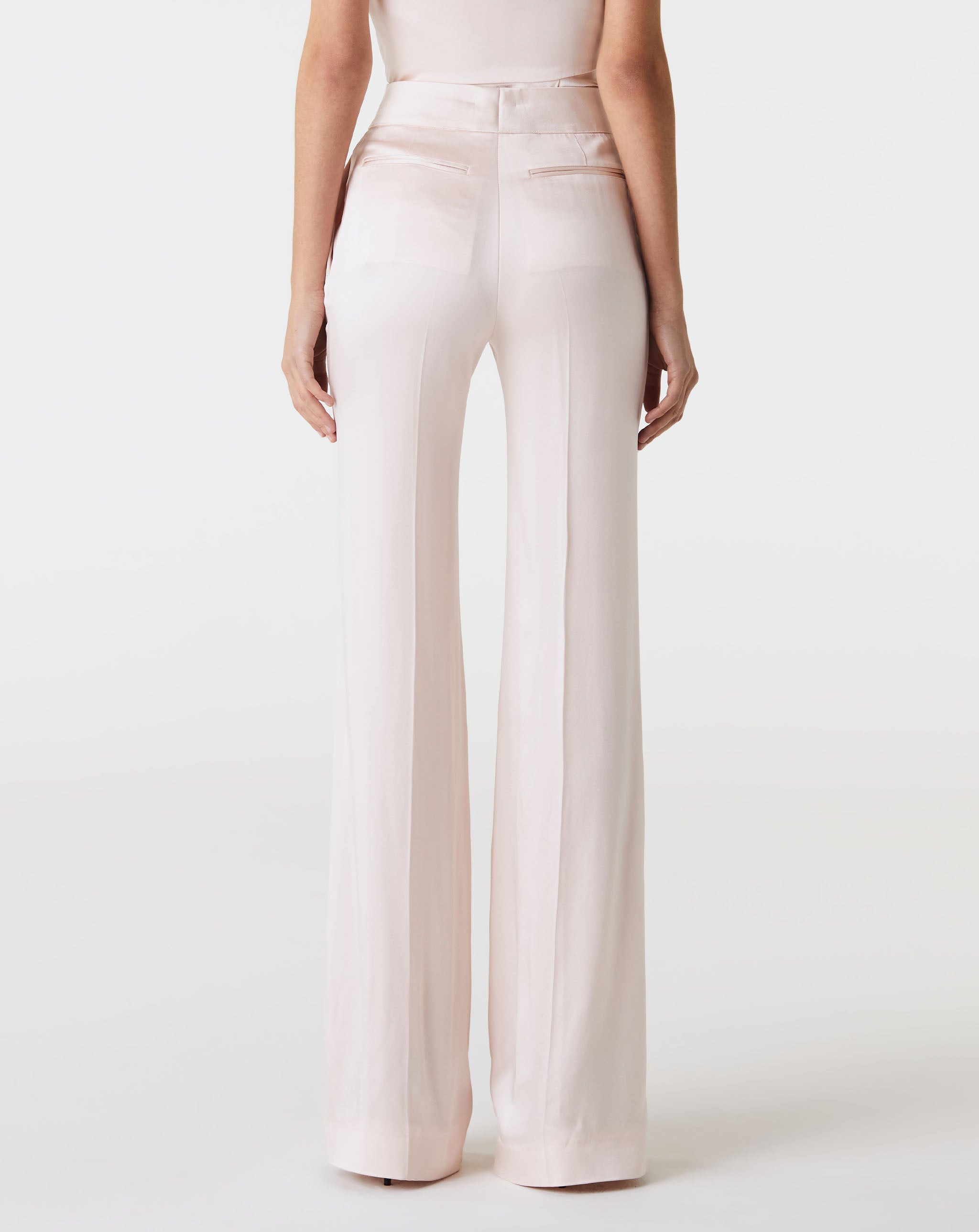 Fluid Double Face Satin Wide Leg Pants