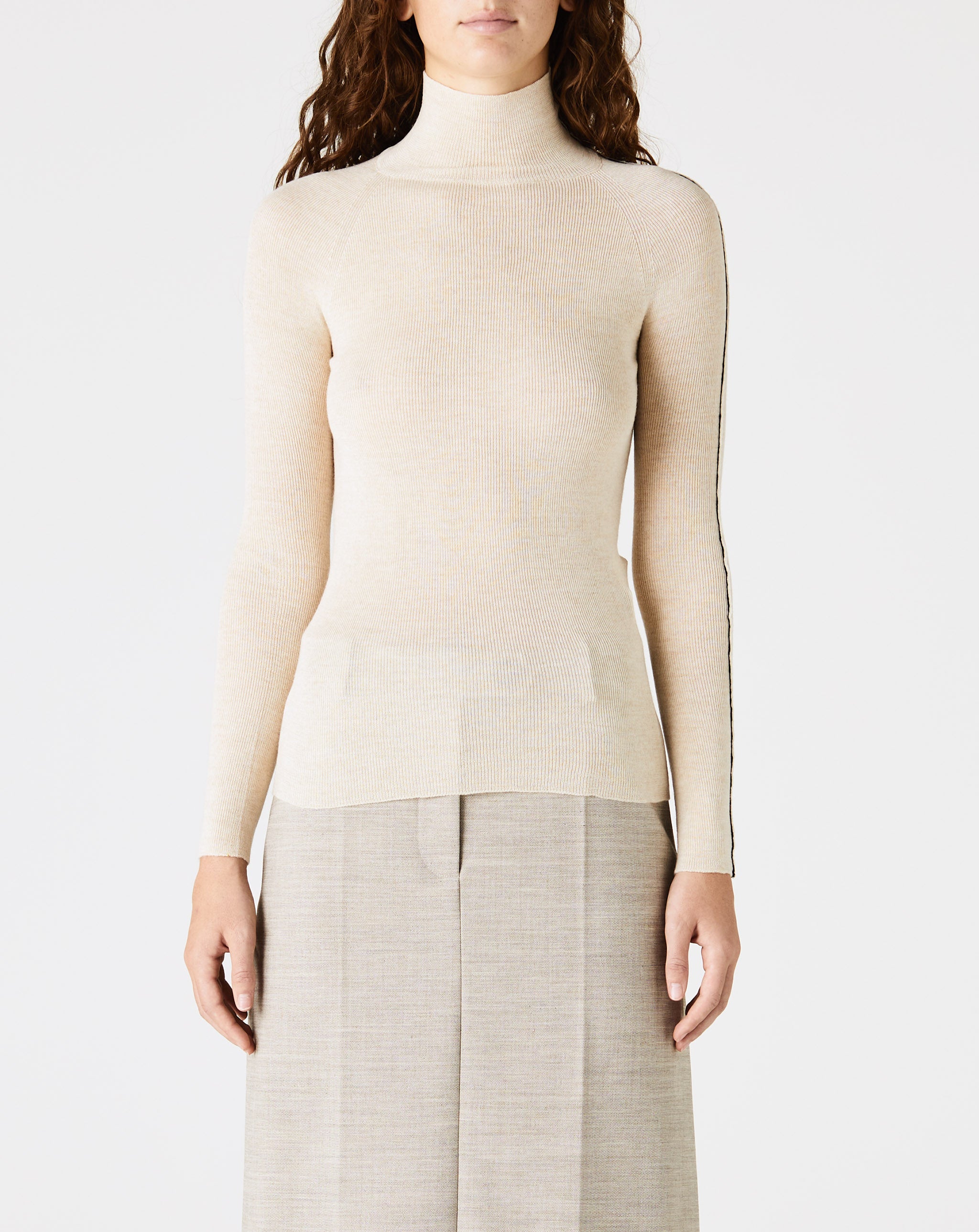 Combo Sleeve Turtleneck Sweater