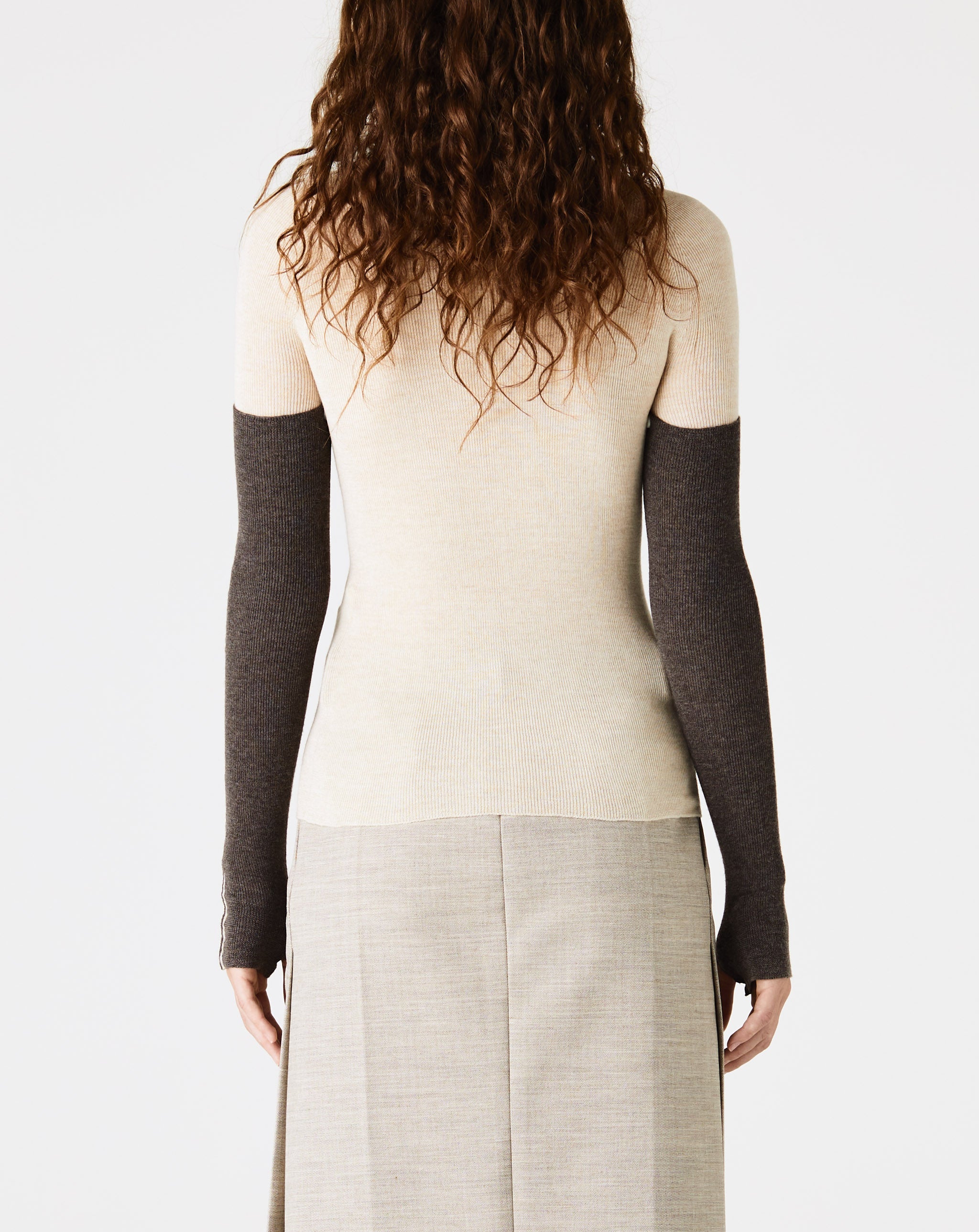 Combo Sleeve Turtleneck Sweater
