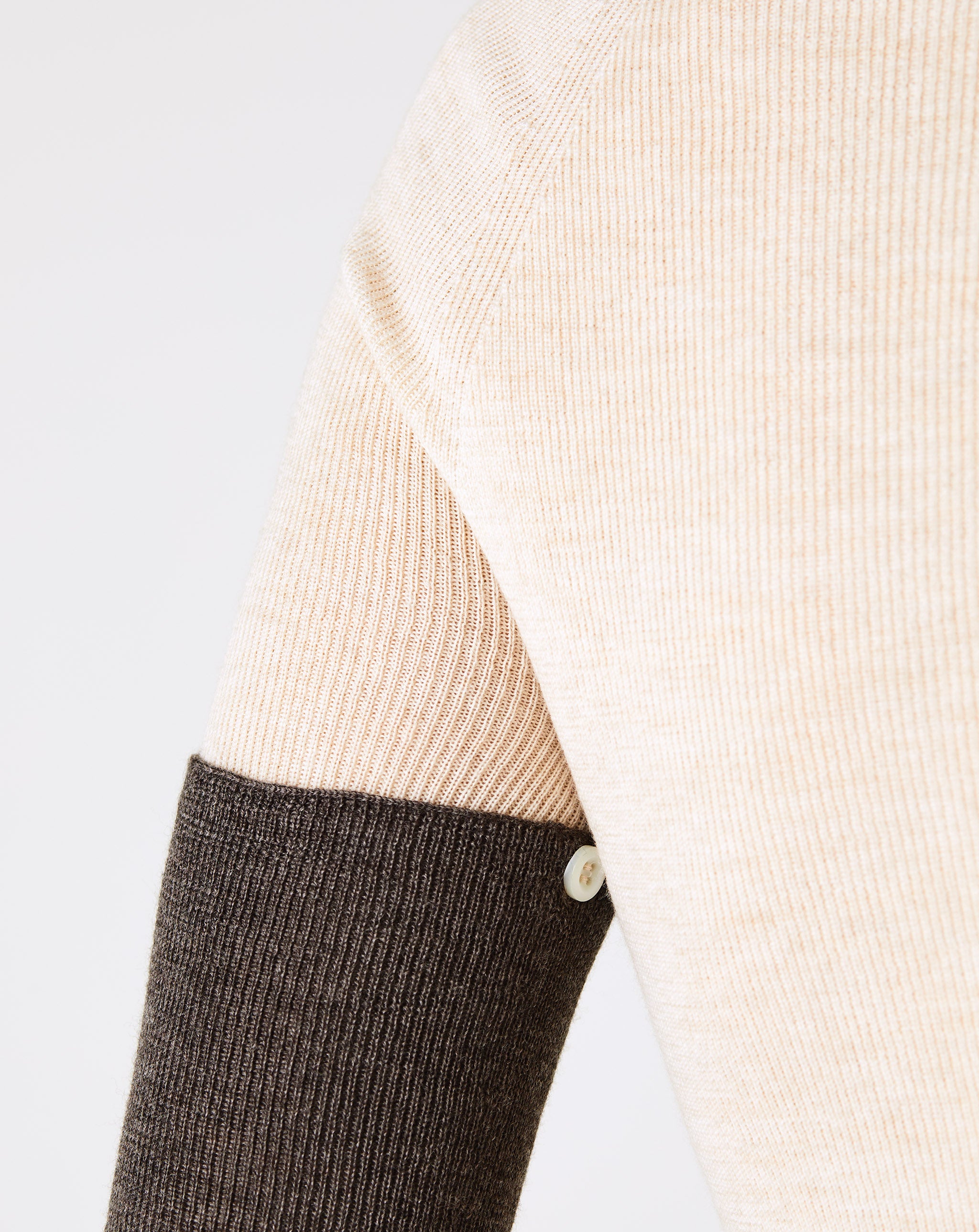 Combo Sleeve Turtleneck Sweater