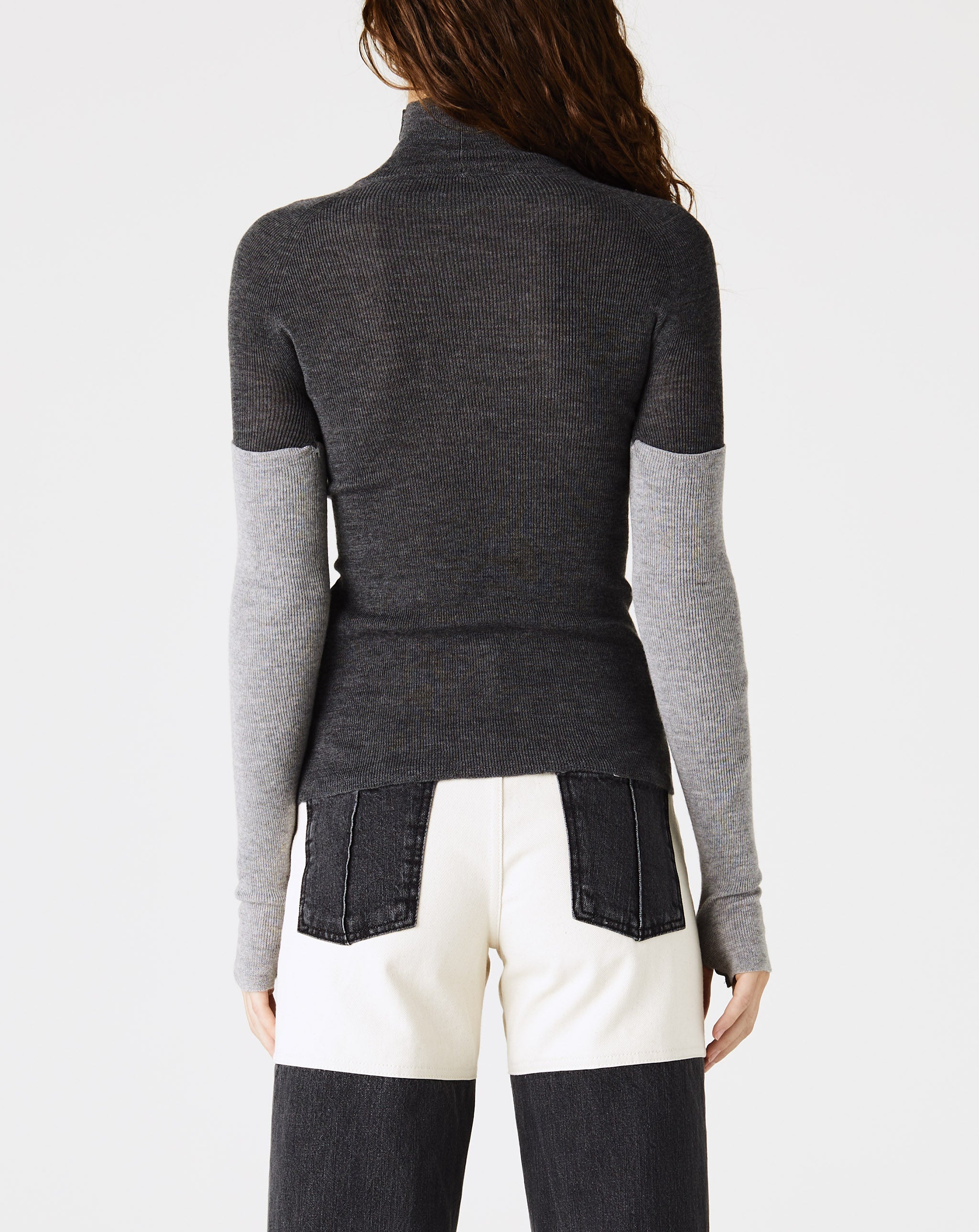 Combo Sleeve Turtleneck Sweater