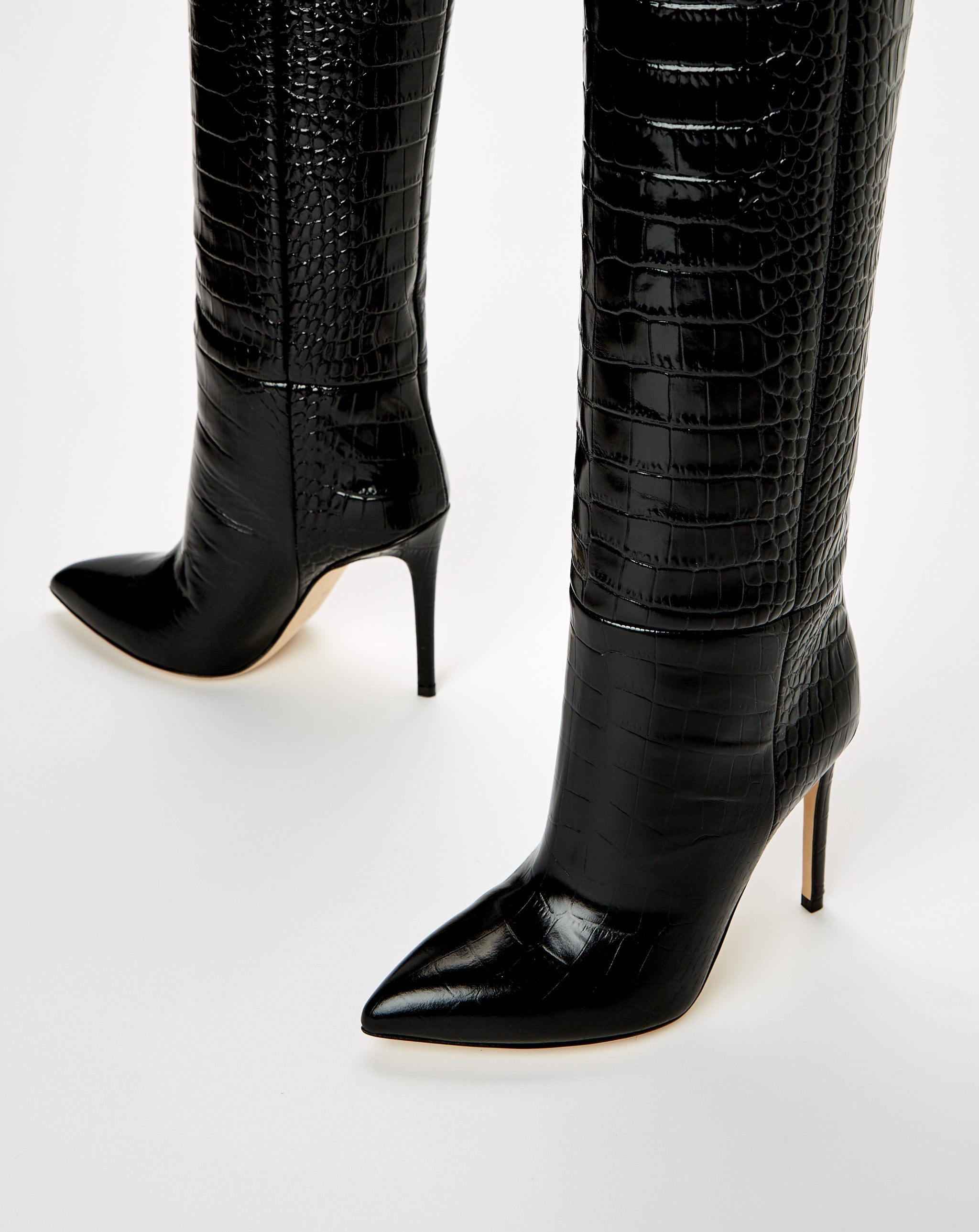 Embossed Croco Stiletto Boot