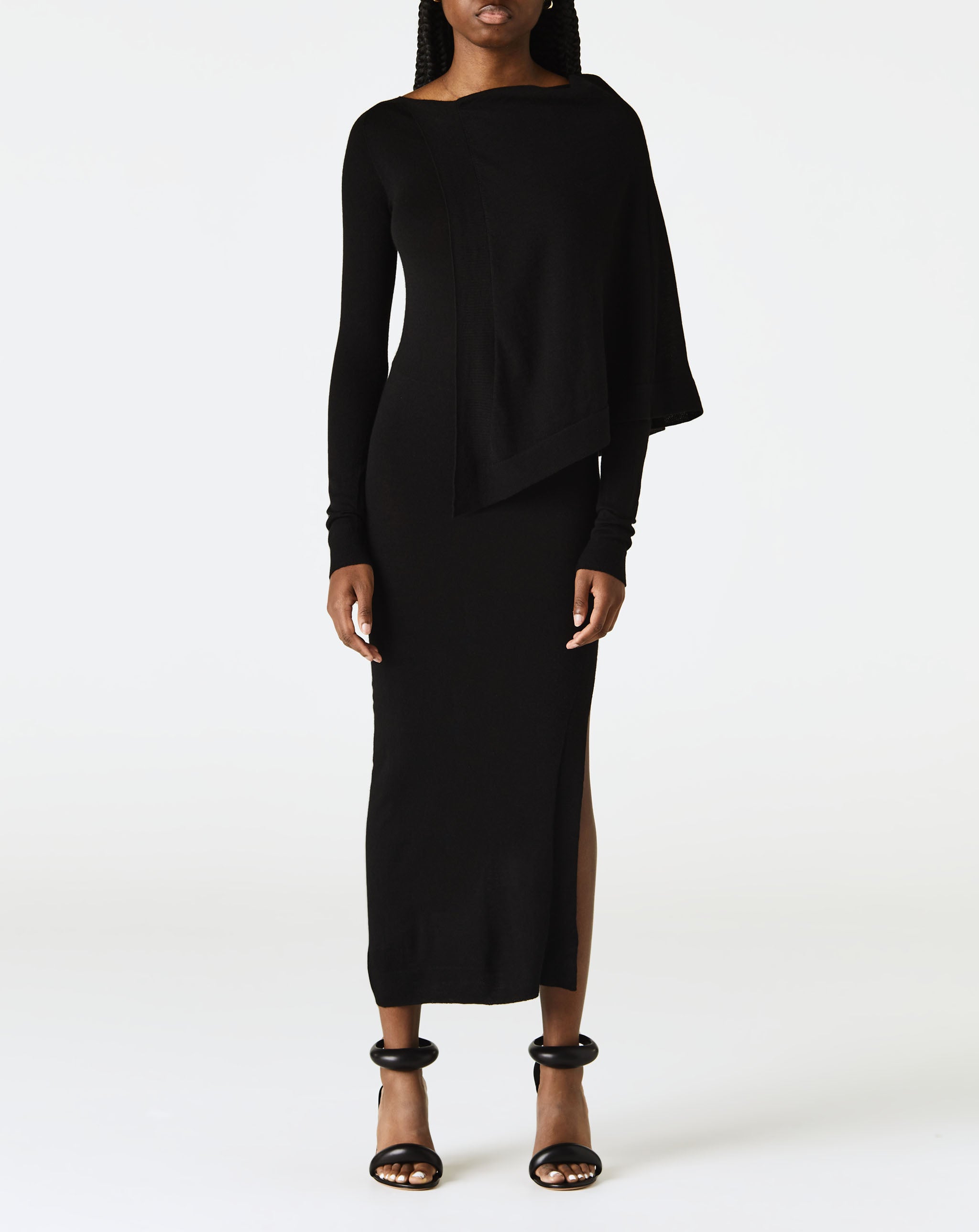 Long Sleeve Caped Dress