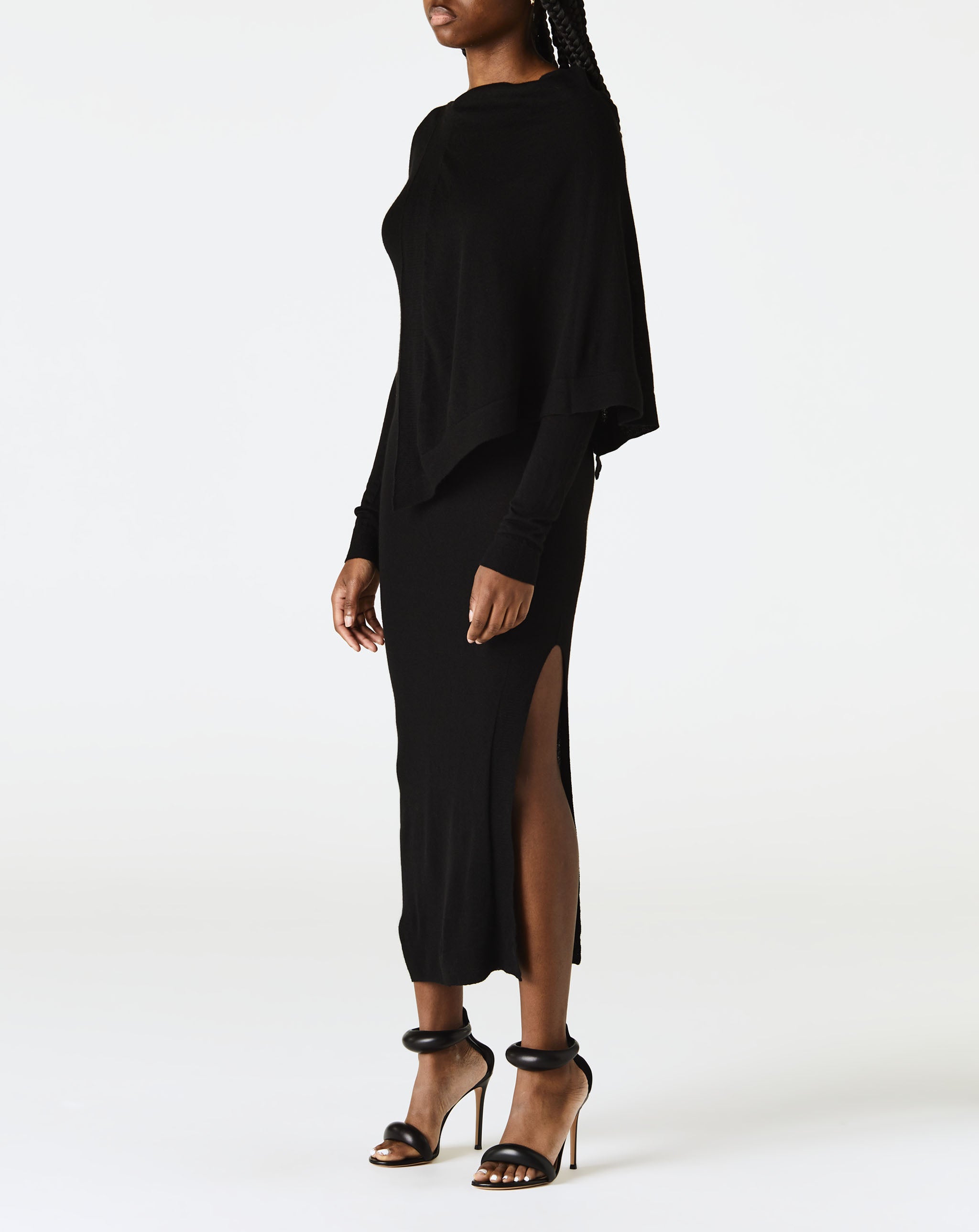 Long Sleeve Caped Dress