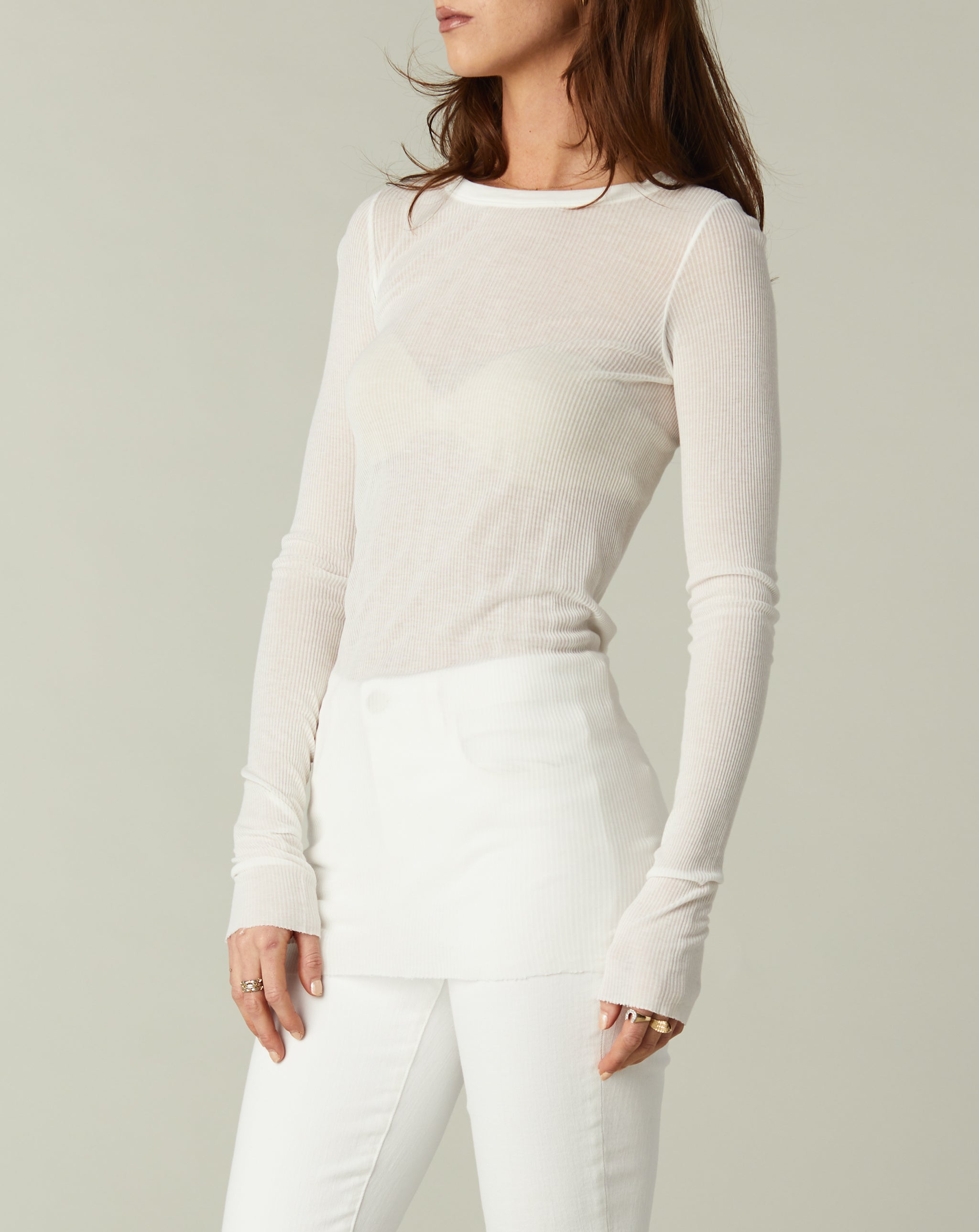 Long Sleeve Rib T-Shirt