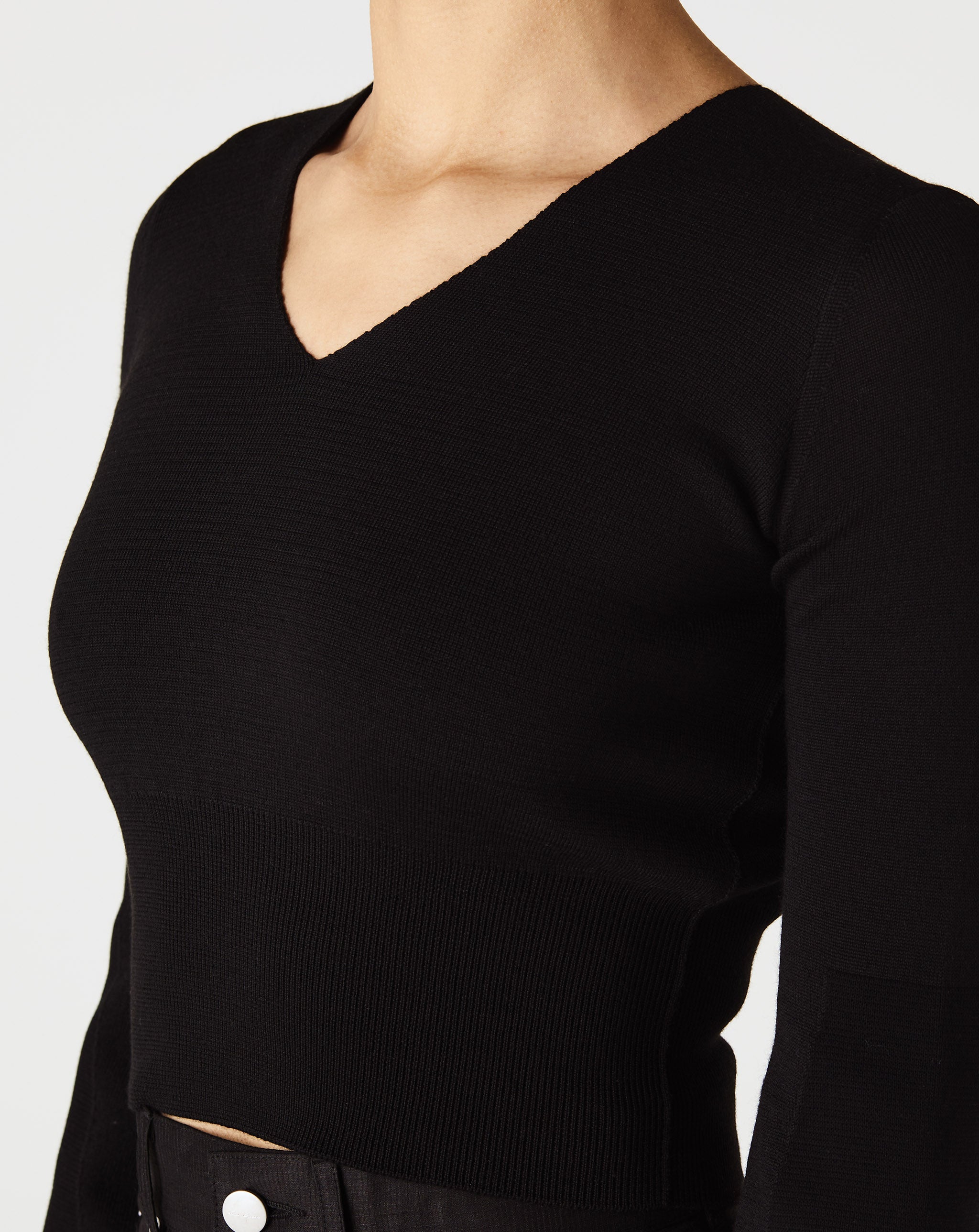 Cropped V Neck