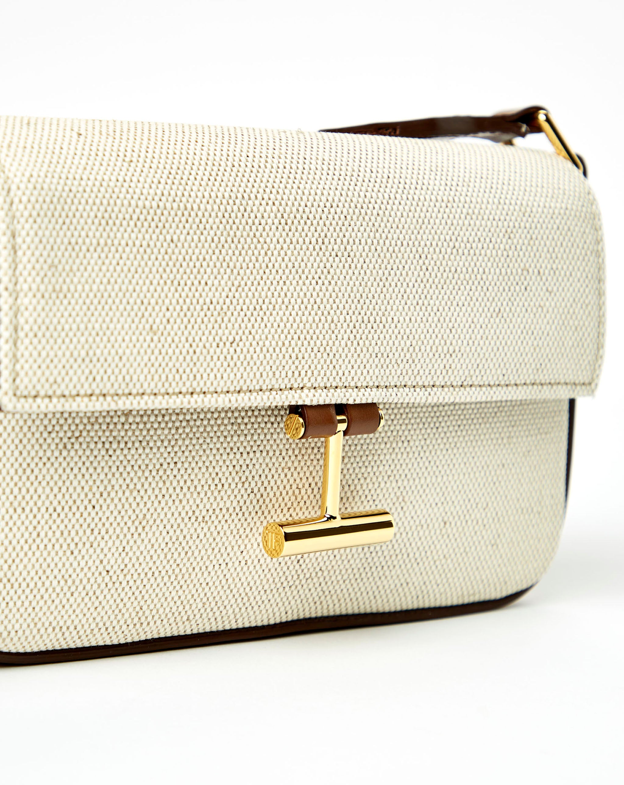 Canvas And Smooth Calf Mini Bag On Strap