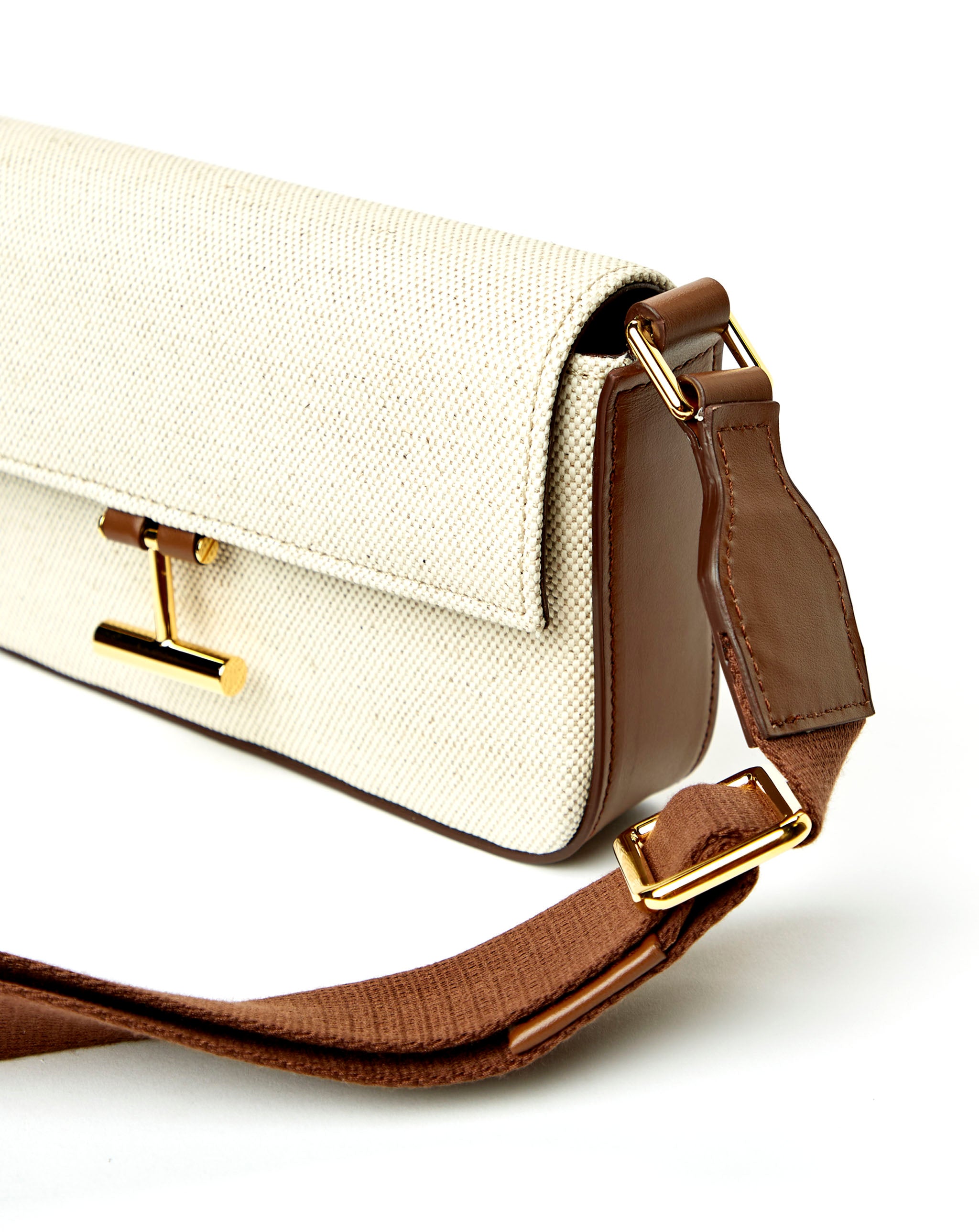 Canvas And Smooth Calf Mini Bag On Strap