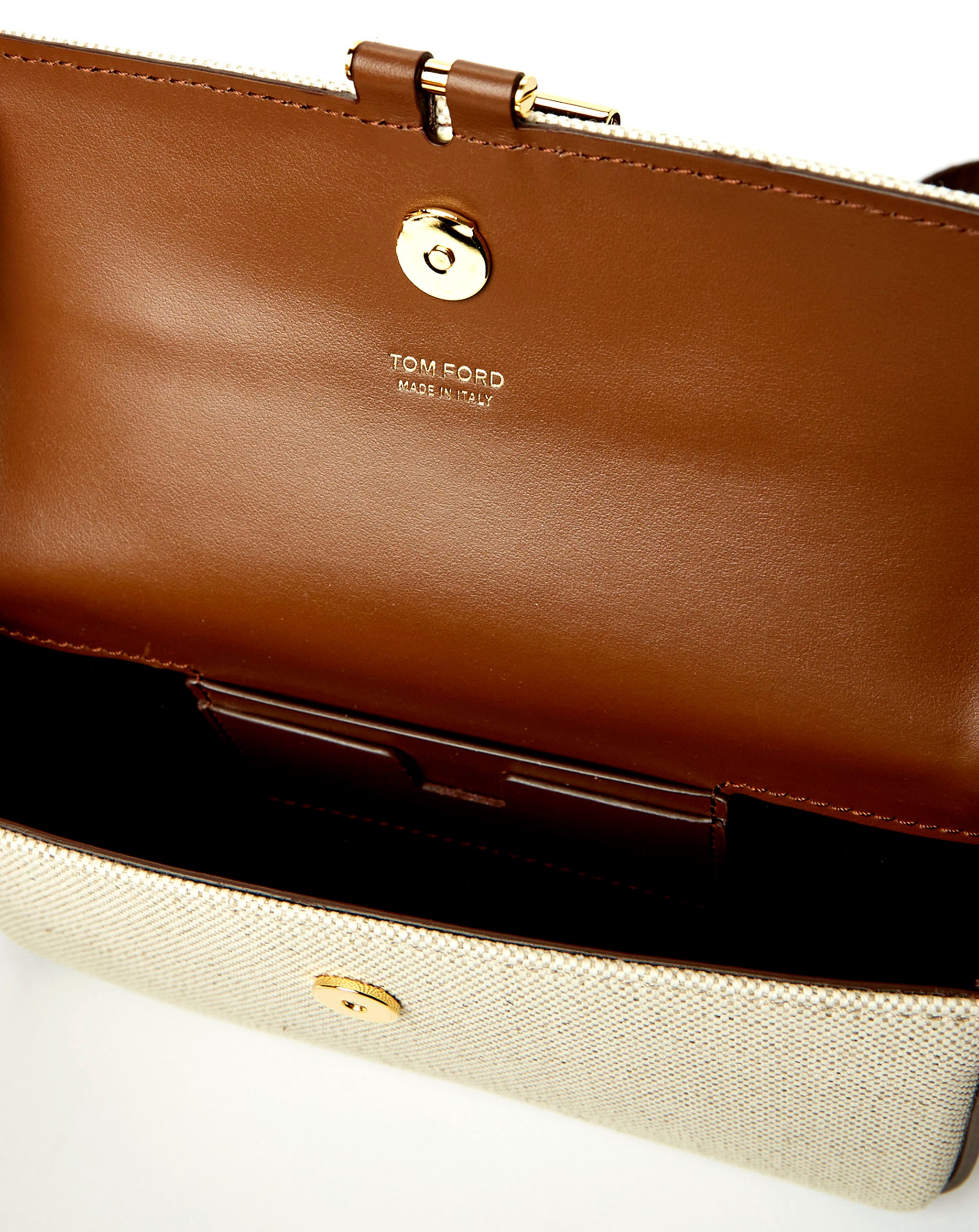 Canvas And Smooth Calf Mini Bag On Strap