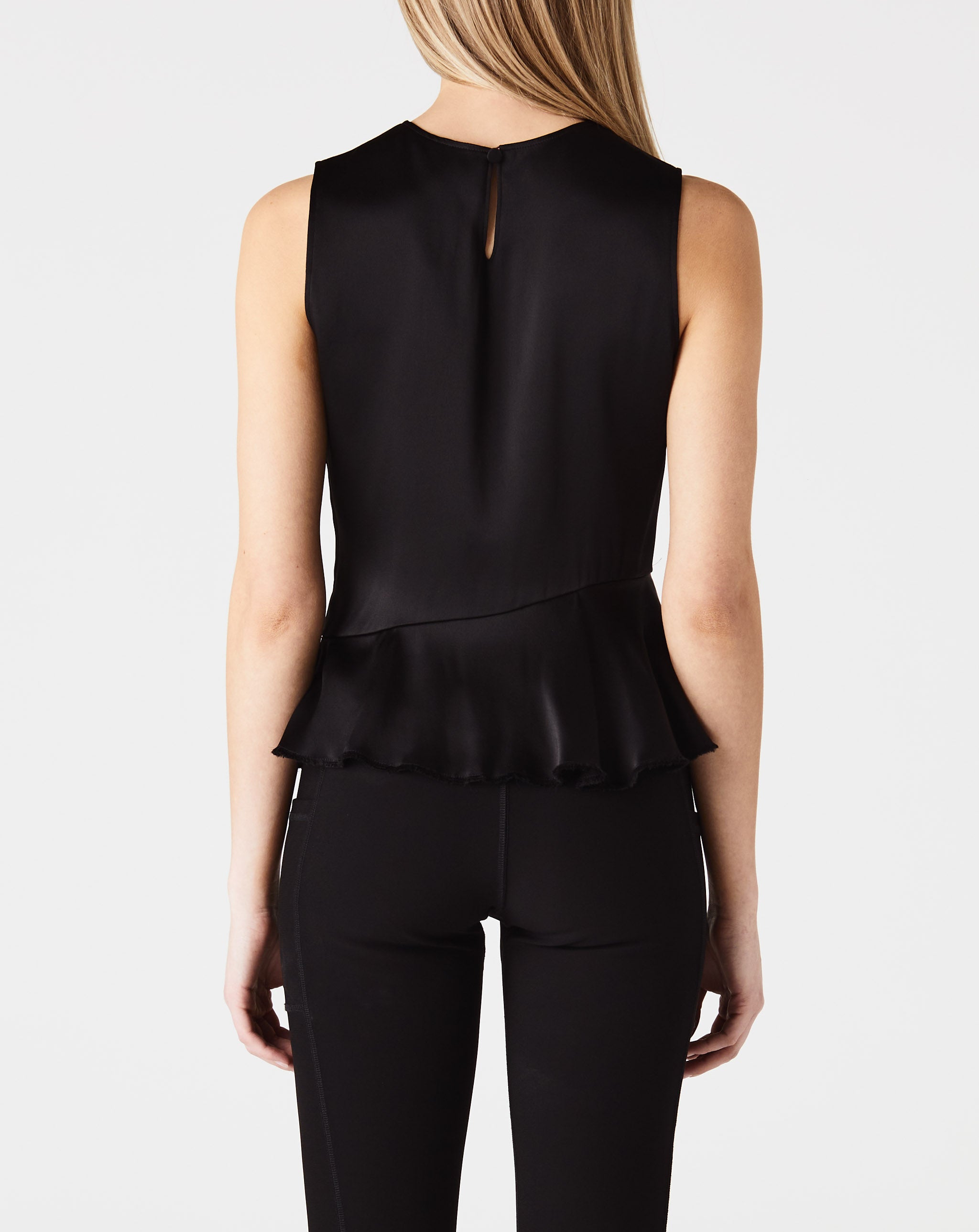 Fluid Double Face Satin Asymmetric Top